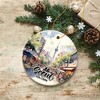 Illustrated Seoul South Korea Ceramic Ornament, Souvenir and Christmas Keepsake| OrnamentallyYou - 4 of 4