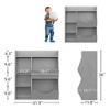 GustoWave 3-Tier Kids Bookshelf - Toddler Book Display Shelves for Classrooms, Playrooms 5 Compartment Bookshelf & Toy Shelf for Bedroom, Living Room - 2 of 4