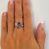 Hollywood Sensation Multicolor Flower Ring with Cubic Zirconia Stones - 3 of 4