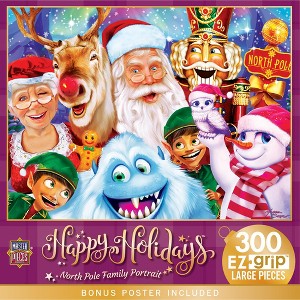 MasterPieces 300 Piece EZ Grip Christmas Jigsaw Puzzle - North Pole Family Portrait - 1 of 4