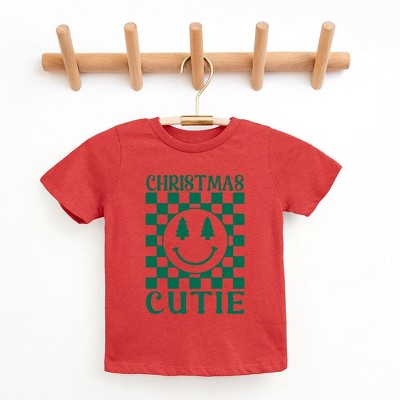 The Juniper Shop Christmas Cutie Checkered Toddler Short Sleeve Tee