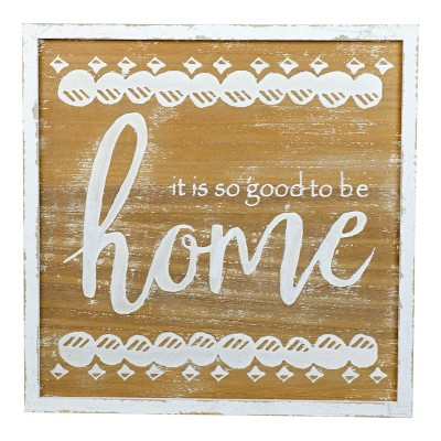 VIP Wood 16 in. Brown Home Sign