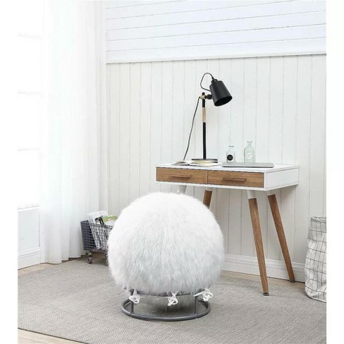 J&v Textiles Posture Fuzzy Exercise Yoga Ball Chair Set : Target