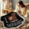 Boersma Soft Throw Blanket - Fun Dachshund Design for Kids, Cozy Fleece Gift for Dog Lovers, 50x60 Inches, Black-Lined Polyester for Extra Warmth - 3 of 4