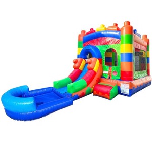 Pogo Bounce House Crossover Bounce House with Slide and Splash Pool - 1 of 4