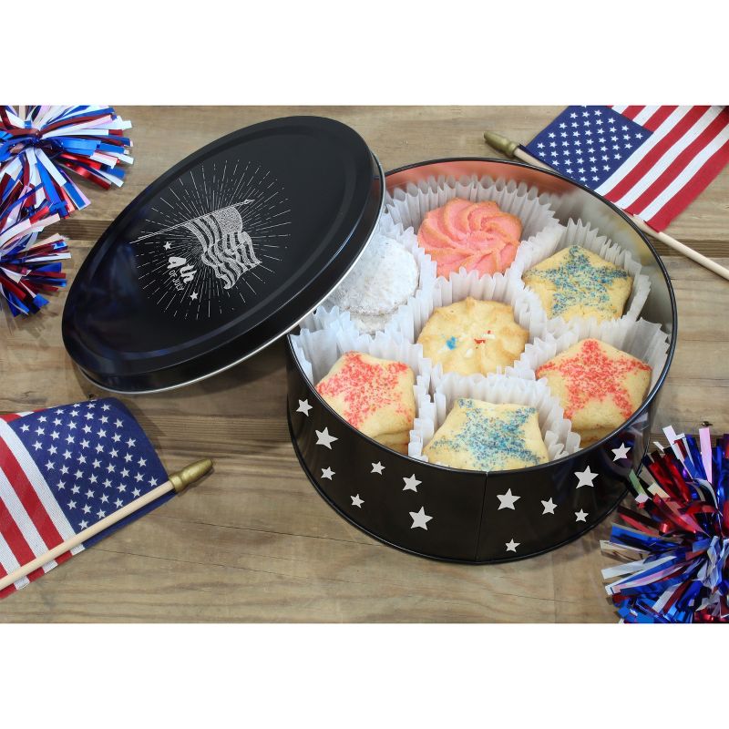 Decorae Round Cookie Tins, 2pk, for Baked Goods and Cake for Special Occasions, Christmas, Valentines Day and More, 3 of 7