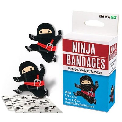 Gamago Ninja Bandages | Set of 18 Individually Wrapped Self Adhesive Bandages