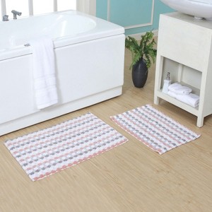 Home Weavers Orion Collection 100% Cotton Bathroom Rug, Non Slip Bath Mat Water Absorbent Soft Shaggy Mat Machine Washable - 1 of 4