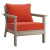 WestinTrends Avalon Outdoor Modern HDPE Patio Club Chairs with Deep Seat Cushions (Set of 2) - 4 of 4