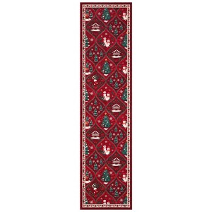 COZONY Christmas Hallway Runner Rug for Kitchen, Boho Holiday Non-Slip Washable Carpet, Stain-Resistant Low Pile Bathroom & Laundry Room Rugs Mats - 1 of 4