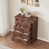4 Dresser for Bedroom, 34.8" Tall Drawer Dresser with Storage Freestanding, Wooden Closet Storage Chest for Living Room, Bedroom, Office - 2 of 4