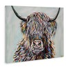 Stupell Industries Country Cattle Wooly Highland Portrait Rainbow Hair Canvas Art - 2 of 4