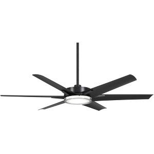 65" Minka Aire Deco Coal Outdoor Rated CCT LED Ceiling Fan with Remote - 1 of 4