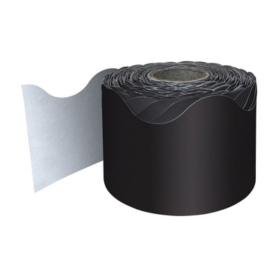 Carson Dellosa Education Black Rolled Scalloped Border, 65 Feet (Pack of 2)