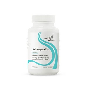 Seeking Health Ashwagandha Extract, Potent 467 mg Natural Ashwagandha with 5% Withanolide, Supports Balanced Mood, Focus, and Sleep(60 Capsules) - 1 of 4