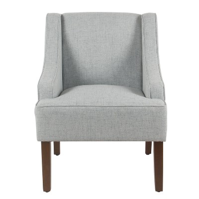 Classic Solid Swoop Arm Accent Chair - Homepop