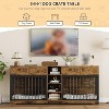 82" Dog Crate Furniture for 2 Dogs, Chew-Resistant Dog Kennel with 4 Drawers & Open Shelves, Decorative Dog Cage TV Stand, Indoor Pet Cage House - 4 of 4