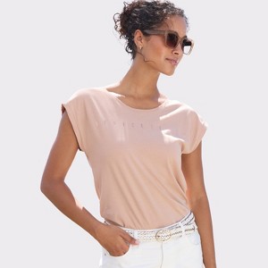 Women's Metallic Print Top - LASCANA - 1 of 4