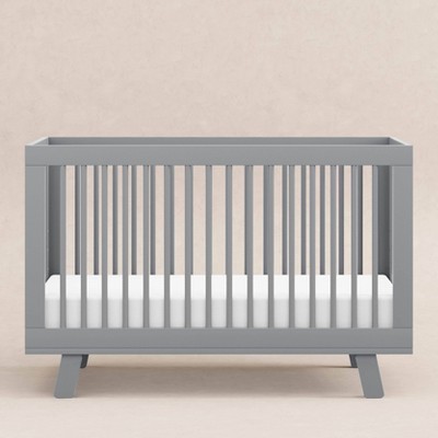 Hudson Modern Grey New Zealand Pine 3-in-1 Convertible Crib
