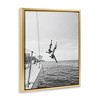 Stupell Industries People Diving from Boat Black Framed Floater Canvas Wall Art - 3 of 4