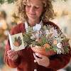 FreshCut Paper 15" Winter Magnolia 3D Pop Up Floral Bouquet Greeting Card and Envelope - 4 of 4