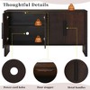 NicBex Vintage 4-Door Sideboard Cabinet with Adjustable Shelves, Sideboard Buffet Cabinet with Storage, Retro Storage Cabinet with Adjustable Shelves - 4 of 4