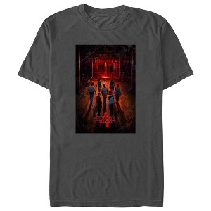Men's Stranger Things Four Friends Rift Apocalypse Poster T-Shirt - 1 of 4