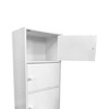 Vynxaria White Wooden 3-Door Storage Cabinet Large Capacity Multipurpose Utility Cabinet for Entryway Living Room Garage Hallway Bathroom - 2 of 4