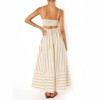 Womens Dress Summer Strappy Cami Backless Striped Maxi Flowy Sundress - 2 of 4