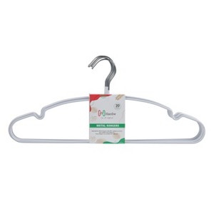 DEILSY Rubber Coated Metal Hangers – Non-Slip 20 Pack (White) - 1 of 4