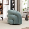 SEYNAR Modern Glam Velvet 360 Degree Swivel Accent Armchair with Tufted Back - 3 of 4