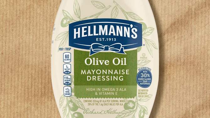 Hellmann's Mayonnaise Dressing with Olive Oil Squeeze - 20oz, 2 of 7, play video