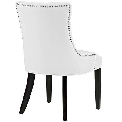 White Faux Leather Tufted Parsons Dining Chair
