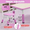 Height Adjustable Kids Table & 6 Chair Set: Graffiti Desktop w/ Non-Slip Legs, Toddler Activity Desk for Ages 2-10 - 4 of 4