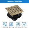 Unique Bargains 304 Stainless Steel Flange Square Rapid Drainage Shower Drain - 4 of 4