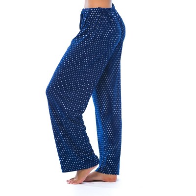 XL Blue Polka Dot Jersey Pajama Pants