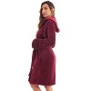Just Love Womens Plush Solid Robe | Ladies Hooded Bathrobe - 3 of 4