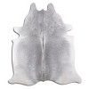 Home Mart Goods 6' x 7' Feet Grey Cowhide Handmade Soft Large Cow Hide Cow Skin Leather Animal Area Rug - 2 of 4