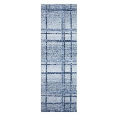 Washable Modern Geometric Rug Non Slip Low Pile Rug Soft Contemporary Throw Floor Cover Foldable Indoor Carpet for Living Room Bedroom Playroom