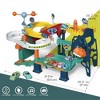 MOVSSOU Dinosaur Race Track Toy Race Car Track Set with 4 Cars Light Sound Car Playset Gift Kids Age 3+ - 3 of 4