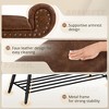 Arceso End of Bed Bench, Modern Bedroom Upholstered Shoe Benches, Ottoman with Metal Frame and Solid Shelf for Bedroom, entryway, Living Room，Foyer - 3 of 4