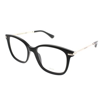 Jimmy Choo  807 Womens Square Eyeglasses Black 52mm