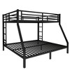 Metal Queen over King Bunk Bed for Teens and Adults Space-Saving and No Box Spring Needed Black - 3 of 4
