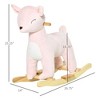 TopComfy Baby Bouncer and Rocker Toddler Kid Chair Plush Deer Rocking Horse Toy for Playroom Living Room, Pink, 26.8"*14"*25.3" - 3 of 4