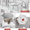 8 in 1 Toddler Slide Playset, Toddler Indoor Playground with Slide, Climber, Tunnel, Basketball Hoop, Toy Storage and Telescope for Kids 1-3 - 4 of 4