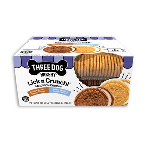Three Dog Bakery Lick n' Crunch Carob with Peanut Butter Filling