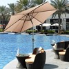 Tangkula 9 Ft Patio Table Market Umbrella Yard Outdoor w/ Heavy-duty Umbrella Base - 2 of 4