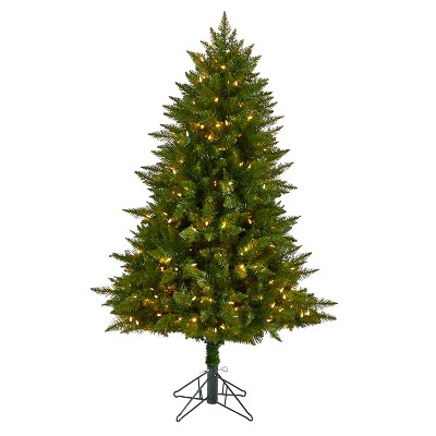 5ft. Spruce Artificial Christmas Tree with 250 Color Changing LED Lights, Remote & 586 Branches – Modern Tech Holiday X-Mas Tree