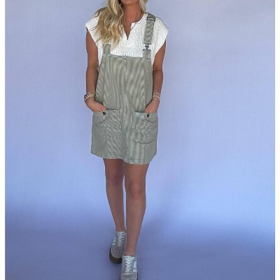 Women's Levi Striped Denim Overall - BUCKETLIST L