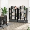 Aheaplus Geometric Storage Bookcase with 2 Drawers - 2 of 4